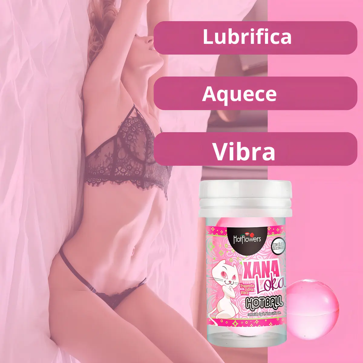 Bolinha Funcional Hot Flowers com 2un (ST582) – Xana Loka - Imagem 2