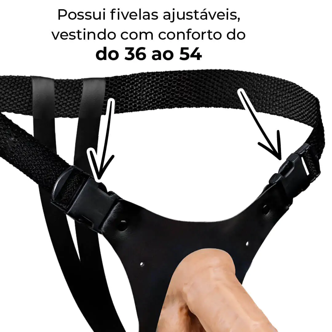 Cinta Prótese Pele Ejaculadora + Slip Hot 16,5 x 3,6 cm Pau Brasil - Imagem 2