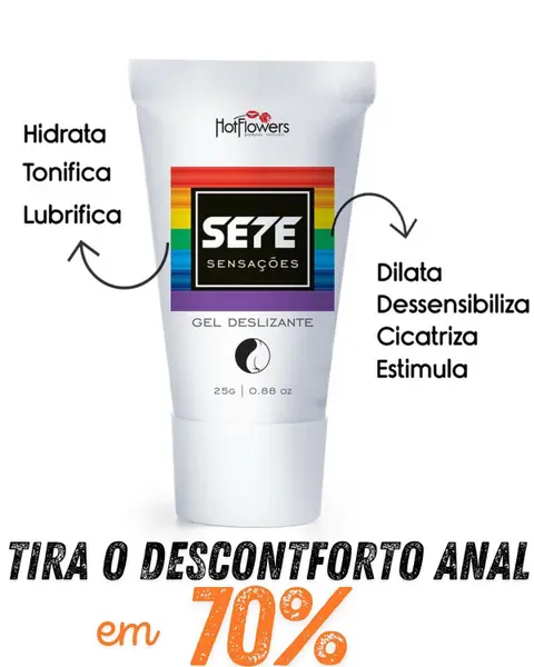 7 Sensações Gel Dessensibilizante Lubrificante Anal 25g | Hot Flowers - Imagem 4