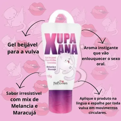 Kit Erótico com Geis Beijáveis Mama Teta, Xupa Rola e Xupa Xana - Imagem 4