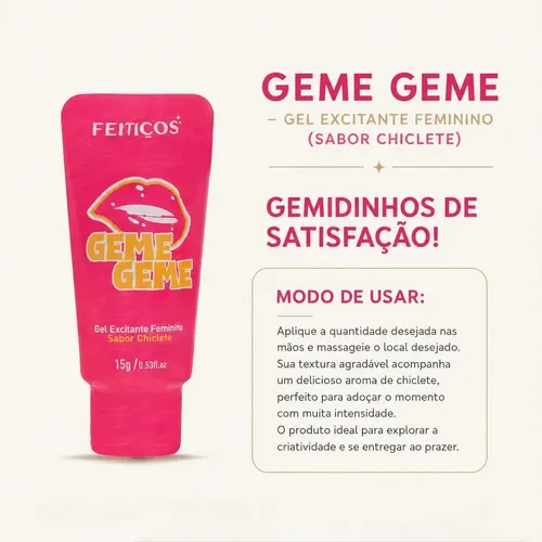 Rosa Estimuladora de Clitóris + Excitante Geme Geme 15g - Imagem 6