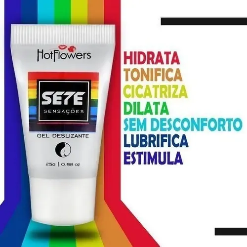 7 Sensações Gel Dessensibilizante Lubrificante Anal 25g | Hot Flowers - Imagem 2