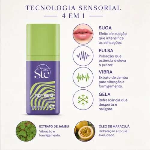 Pico Pulse Uva Verde 16g — Gel Sugador Vibra e Pulsa - Imagem 4