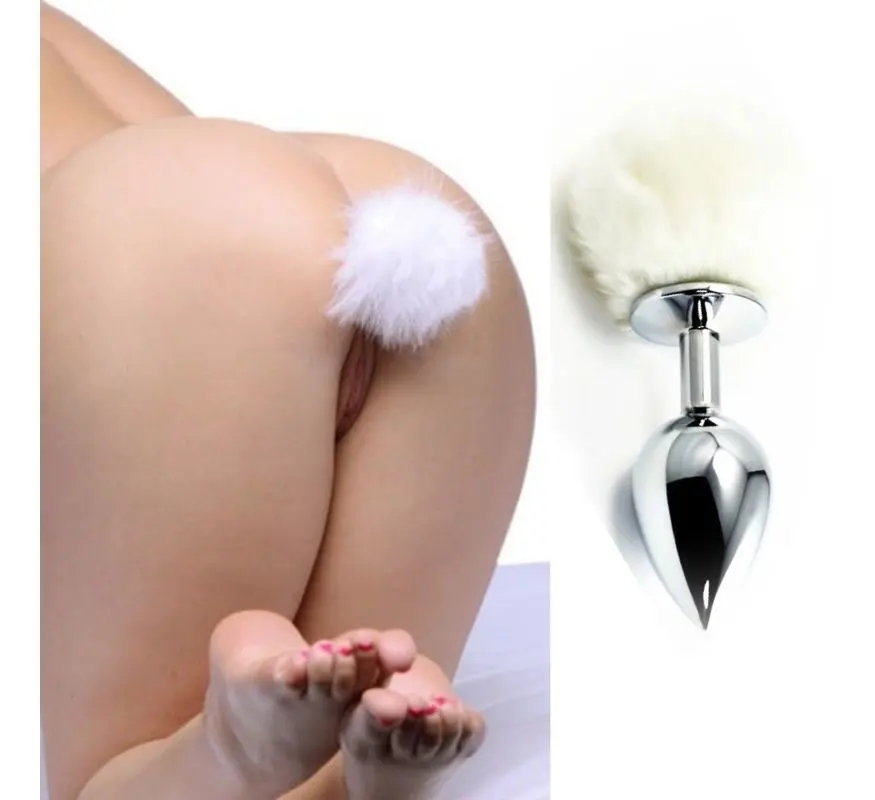 Plug Anal em Metal 7cm com Pompom Colorido Miss Collection - Imagem 4