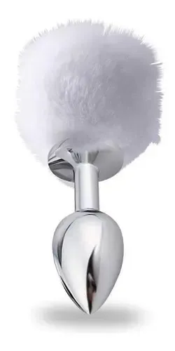Plug Anal em Metal 7cm com Pompom Colorido Miss Collection - Imagem 2