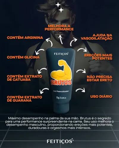 Gel Potencializador Masculino Brutus 15g - Imagem 3