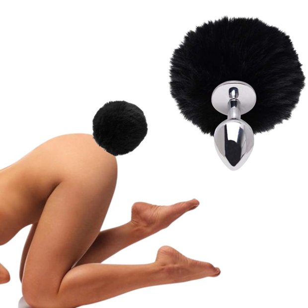 Plug Anal em Metal 7cm com Pompom Colorido Miss Collection - Imagem 4